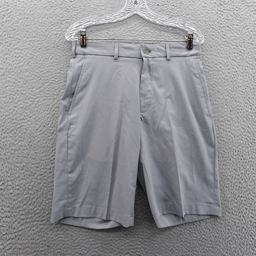Walter Hagen Mens Perfect 11 Golf Shorts Mid Grey Size 30 Flat Front Stretch NEW